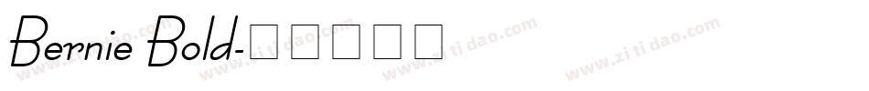 Bernie Bold字体转换
